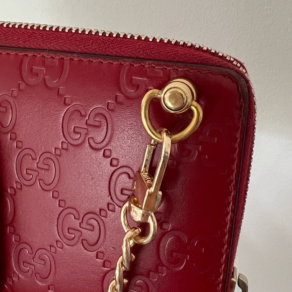 GUCCI WOC Red Long Wallet on Chain - Picture 10 of 15